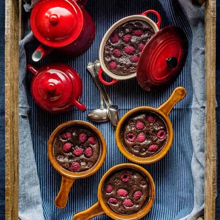 imagen de clafoutis de chocolate