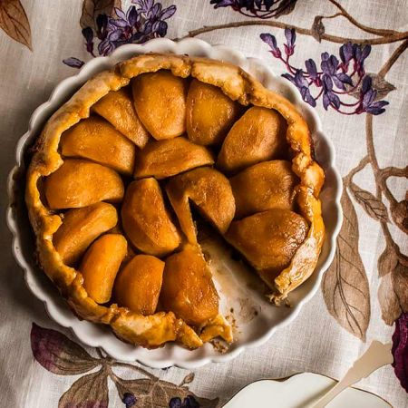 imagen de tarta tatin de manzana