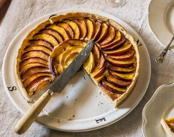 tarta de nectarinas