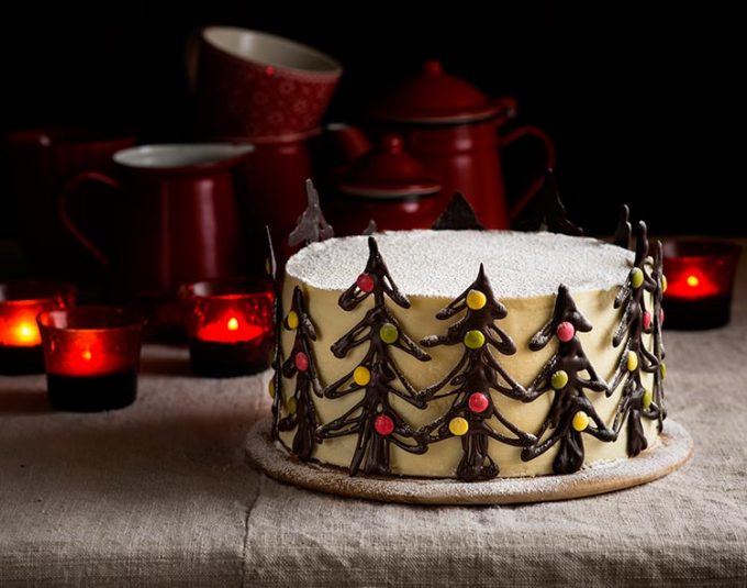 tarta navidad chocolate