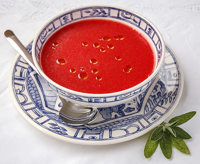 sopa de sandia y tomate