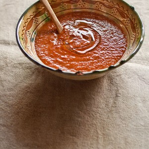 Crema pimientos tomate