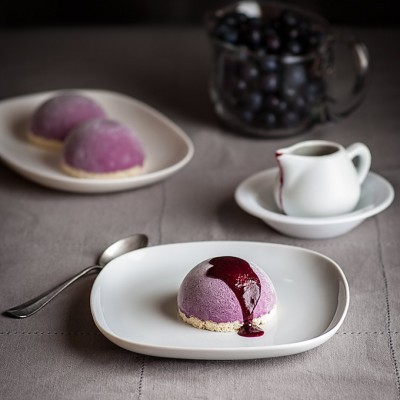 Blueberry ice-cream mini cakes
