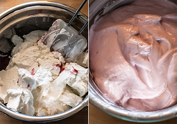 Cómo hacer helado de yogur cremoso. Helado de yogur y frutas rojas