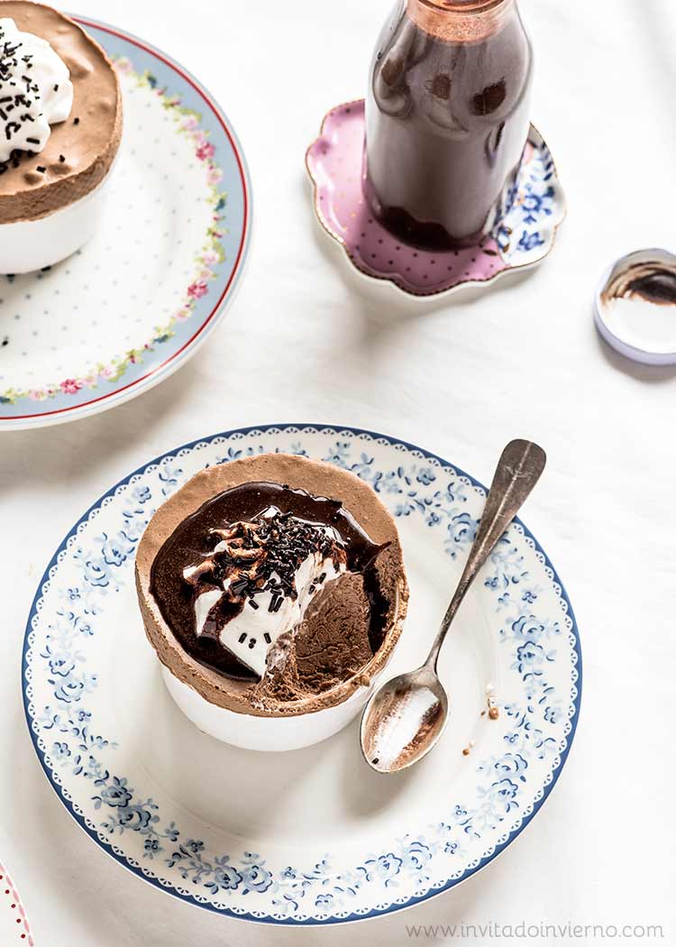 souffle helado chocolate