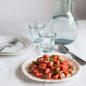 ensalada sandia tomate