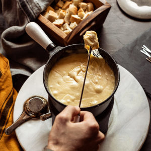 receta fondue queso casera