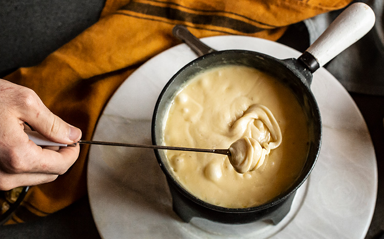 receta fondue queso casera