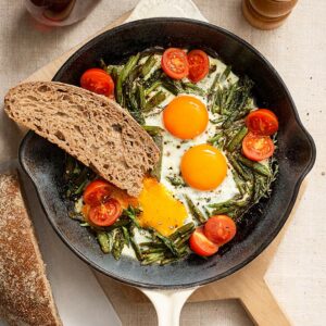 receta sartenada huevos verduras