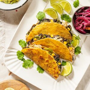 receta tacos mexicanos pollo frijoles