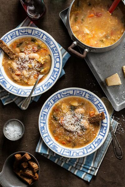 receta sopa minestrone italiana