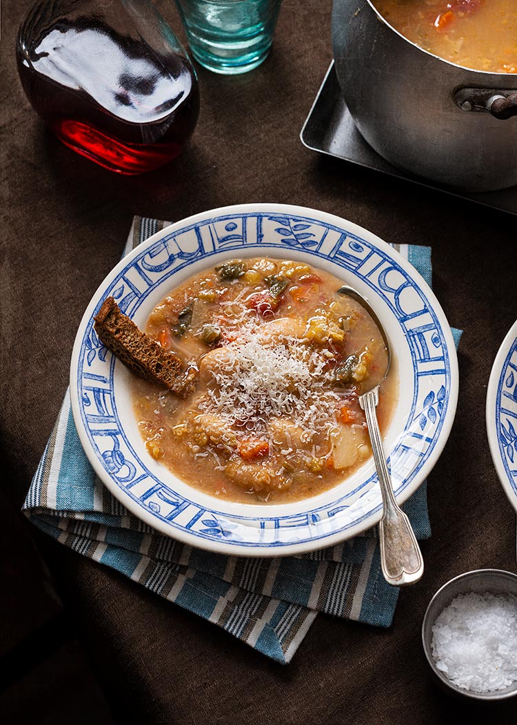 receta sopa minestrone italiana