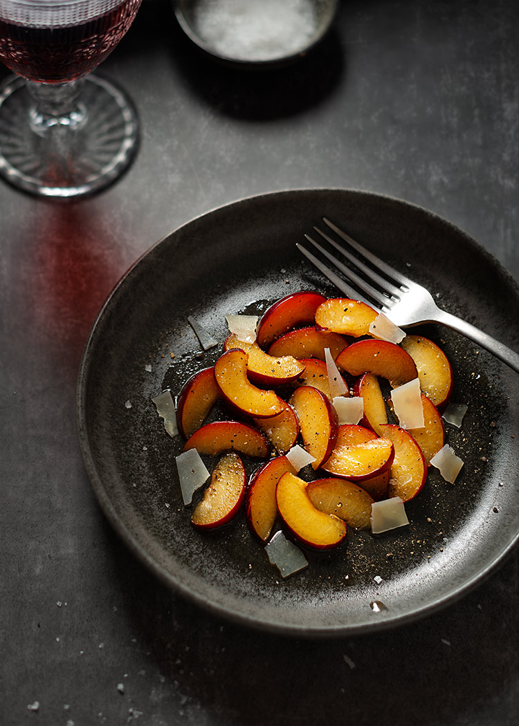 receta ensalada ciruelas queso pimienta