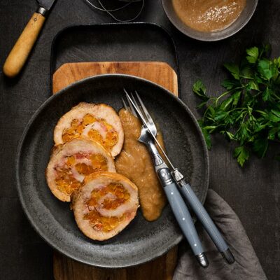 receta lomo cerdo horno relleno orejones