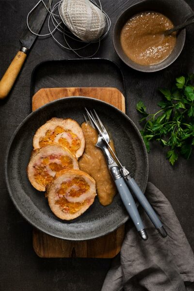 receta lomo cerdo horno relleno orejones