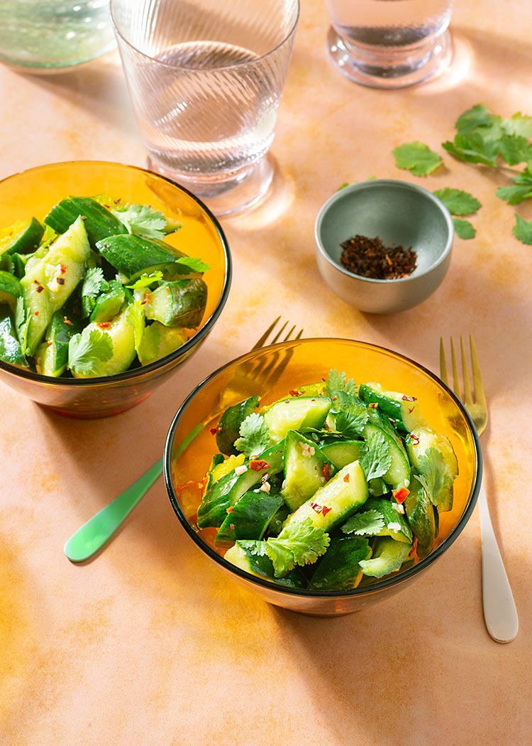receta ensalada pepino chafado oriental