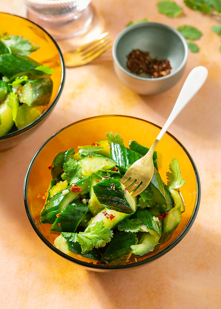 receta ensalada pepino chafado oriental