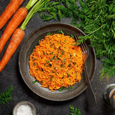 Ensalada francesa de zanahoria, carottes râpées