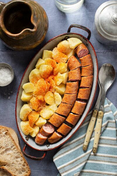 receta longaniza aviles patatas