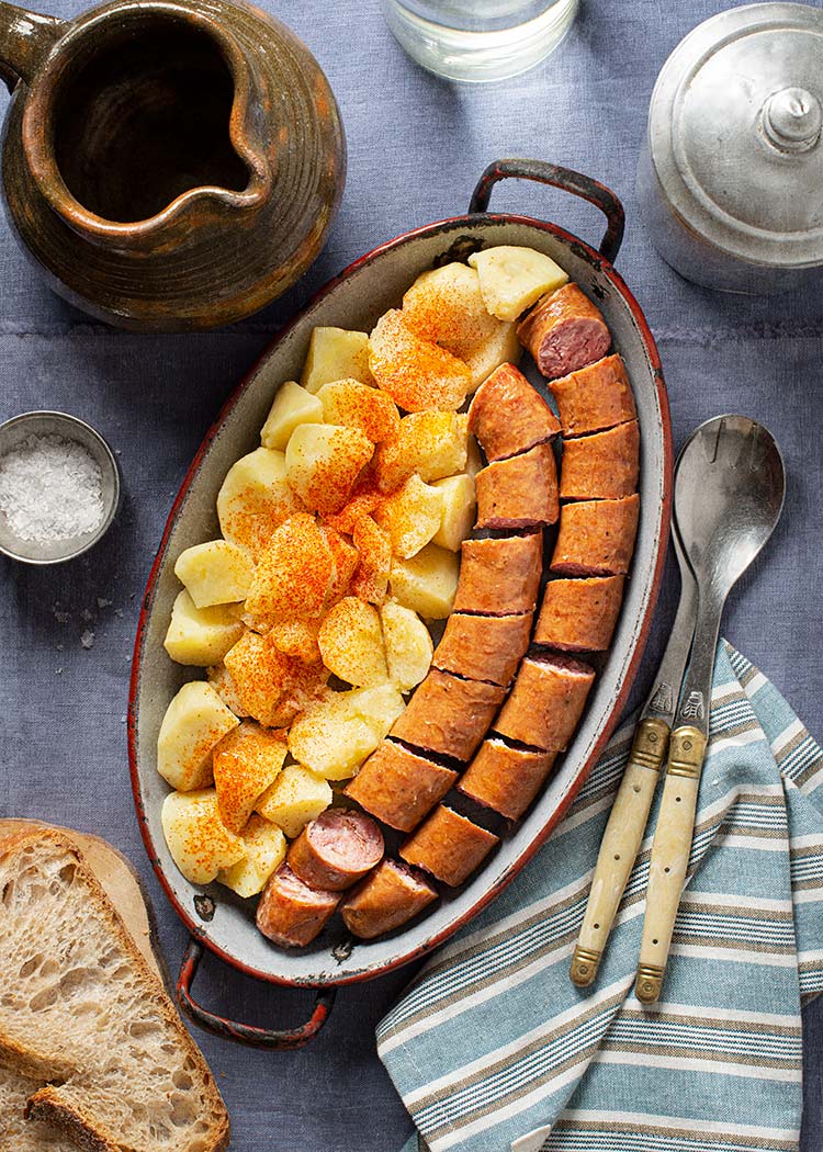 receta longaniza aviles patatas