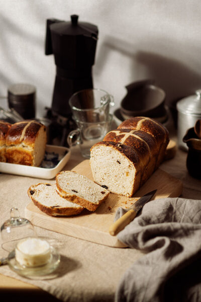 receta hot cross bun molde limon anis