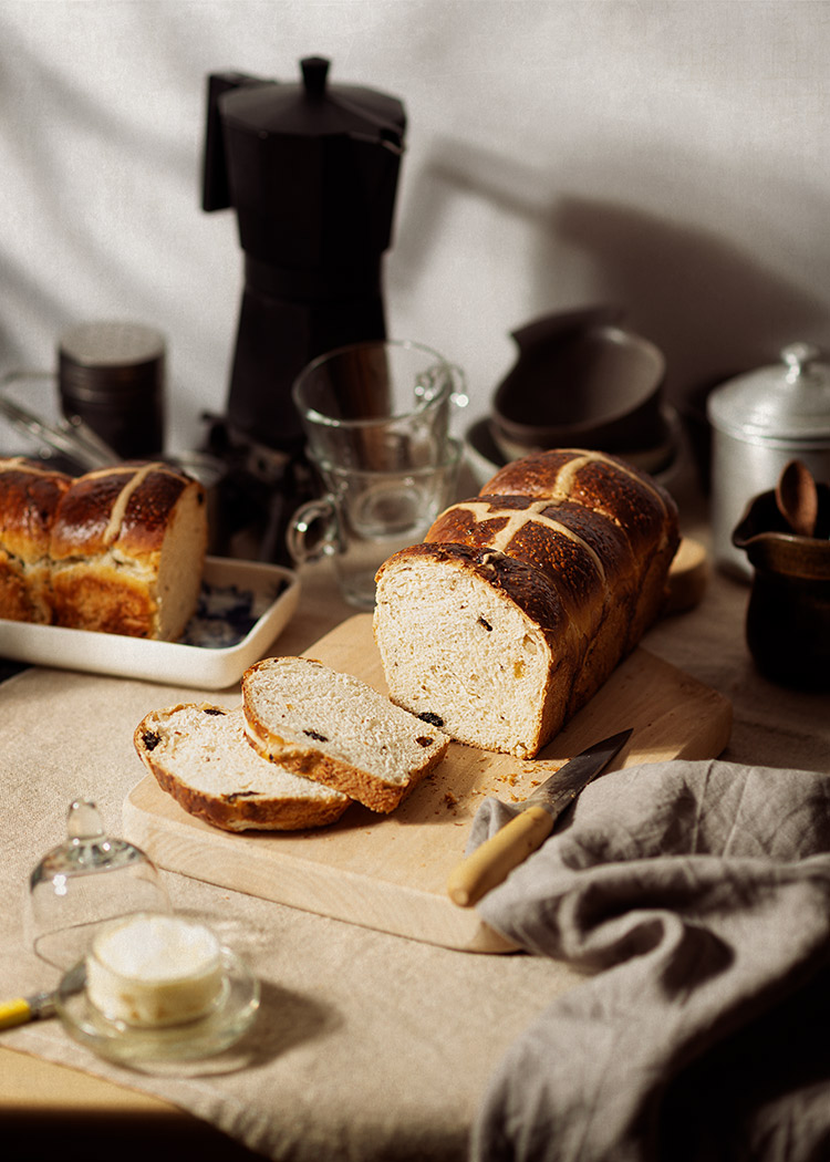 receta hot cross bun molde limon anis