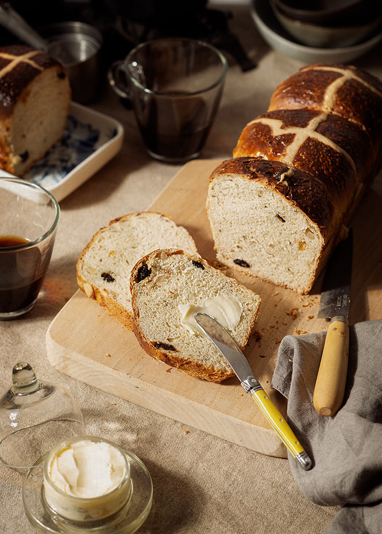 receta hot cross bun molde limon anis