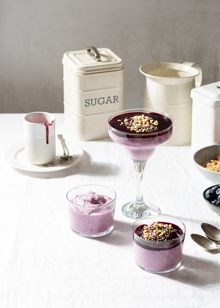 receta mousse facil arandanos