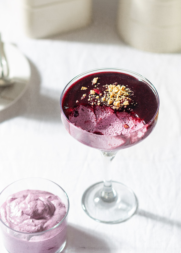 receta mousse facil arandanos